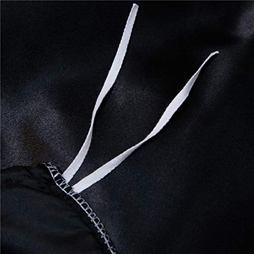 DREFEEL Hotel Quality Solid Silver Black Duvet Cover Set Twin/Single Size Silk Like Satin Bedding with Hidden Zipper Ties Breathable Stain Resistant Quilt/Comforter Cover Set DREFEEL