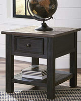 Signature Design by Ashley Tyler Creek Rustic End Table with Storage Drawer and Fixed Shelf, Brown & Black Signature Design by Ashley