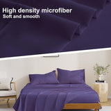 MCO Bedding Full Bed Sheets Set - Soft Bed Sheets - Cooling Breathable Bedding Set with 16" Deep Pocket (4 Pieces, Full, Purple Eggplant) MCO
