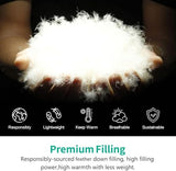 APSMILE All Season Down Feather Fibers Comforter King Size - Ultra-Soft High Fill-Power Hotel Collection Duvet Insert, Fluffy Medium Warm Quilt Comforter with Corner Tabs(106x90, White) APSMILE