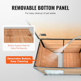 VEVOR Outdoor Dog House, Waterproof Insulated Dog House with Elevated Floor, Anti-Bite Wood Dog House Outdoor Iron Frame, Open Roof, for Medium to Large Dogs VEVOR