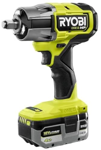 RYOBI P262K1 ONE+ HP 18V Brushless Cordless 4-Mode 1/2 in. Impact Wrench Kit w/ 4.0 Ah HIGH PERFORMANCE Lithium-Ion Battery & Charger - WoodArtSupply