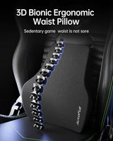 AutoFull Gaming Chair, Racing Style Gaming Chair with Ergonomic Lumbar Support,Adjustable High Back PU Leather PC Chair with Footrest,Black AutoFull