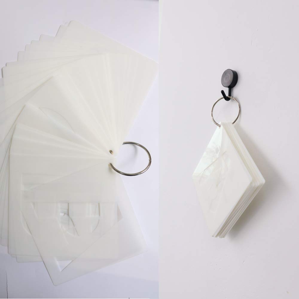 3 Inch Letter Stencils Kit, Alphabet Art Craft Stencils, Reusable Plastic Letters and Numbers Stencil Set for Wood, Wall, Fabric, Rock, Chalkboard, Signage and DIY Art Projects (White, 36 Pcs) HZMM