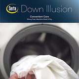 SERTA Down Illusion All Season Hypoallergenic Down Alternative Comforter with Corner Loops, Full/Queen, White Serta