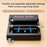 Roatry WAINLUX K10 Laser Rotary Aattachment for Laser Engraver and Cutter Rotary Roller,Engraver Accessory Y-axis Rotary Roller for Engraving Cylindrical Objects, Wine Glass, Tumbler, Pen WAINLUXPRO