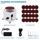 MXBAOHENG Mini Disc Sander 4 inch Electric Small Sanding Disc Machine with Forward and Reverse Function for Wood, Metal, Stone, and Scissors Sanding MXBAOHENG