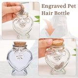 Signifyule Pet Memorial Bottle for Pet Hair,Keepsake for Dog Hair with Heart Shape Glass,Pet Fur Memorial Fur Urn