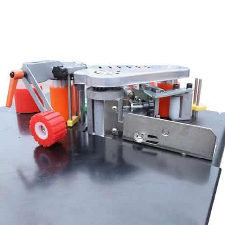 1200W Edge Banding Machine, Woodworking Portabl Double-Sided Coating Edge Bander Machine, Automatic Cutting for Straight and Curve Edge Sealing, Speed 2~6m / min DDYOOK