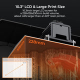 Creality Resin 3D Printer Halot-Mage, 8K Resolution Outperforms 12K Print Detail 10.3" Monochrome LCD UV Photocuring Larger Resin Printer with High-Precision Integral Light Fast Print Dual Z-axis Rail Creality