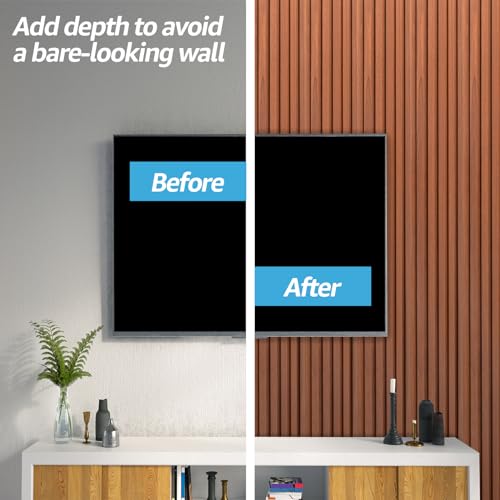 Art3d WPC Slat Wall Panels, 16-Pack 48 x 6 Inch 3D Wall Accents for Interior Wall Decor, Living Room, Bedroom, Teak Art3d