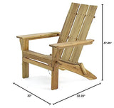 Christopher Knight Home Aberdeen Outdoor Contemporary Acacia Wood Foldable Adirondack Chair, natural stained Christopher Knight Home