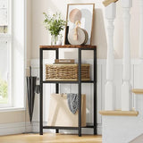 Heybly Small Side Table, 29.1" Tall End Table with Adjustable Shelf, Telephone Table, Nightstand, Accent Table Stand, Small Entryway Table, Bedroom,Living Room, Office,Bathroom, Rustic Brown,HET003SR1 Heybly