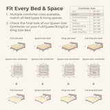Litanika Queen Comforter Set Beige, 3 Pieces Cream Tufted Boho Farmhouse Bedding Comforter Sets, Lightweight Fluffy Comforter Bed Set for All Season (90x90In Comforter and 2 Pillowcases) Litanika