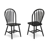 International Concepts Windsor Dining Chair, Black International Concepts