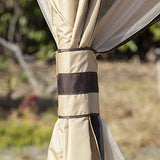 Outsunny 10' x 12' Outdoor Gazebo, Patio Gazebo Canopy Shelter w/Double Vented Roof, Zippered Mesh Sidewalls, Solid Steel Frame, Beige Outsunny