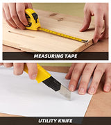 DOWELL Small Homeowner Tool Set 9 Pieces General Household Small Hand Tool Kit with Plastic Tool Box Storage Case DOWELL