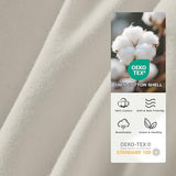 puredown® Goose Feather Down Fiber Comforter Twin Size, All Season 100% Cotton Duvet Insert Medium Warmth, Cloud Soft Hotel Luxury Collection Bedding Comforters Cream 90" x68 puredown
