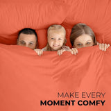 ROYALE LINENS 3 Piece Twin Sheets Set - Soft Brushed 1800 Microfiber Bedding - 1 Fitted and 1 Flat Sheet, 1 Pillow case - Wrinkle Free & Fade Resistant - Hotel Luxury Bed Sheets Set (Coral, Twin) ROYALE LINENS