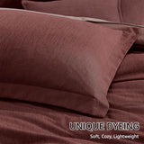 Monbix Queen Comforter Set - 7 Pieces Cationic Dyeing Dark Red Bed in a Bag Queen Bedding Sets with Comforter, Sheets, Pillowcases & Shams, Reversible Bedding Comforters Sets Monbix