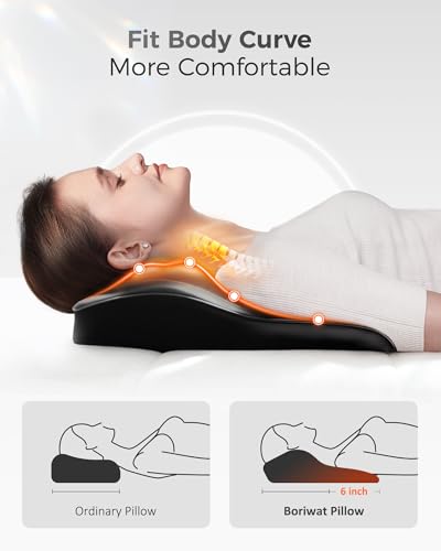 Boriwat Back Massager with Heat, 3D Kneading Massage Pillow for Back, Neck, Shoulder, Leg Pain Relief Deep Tissue, Gifts for Women Men Mom Dad Boriwat