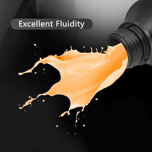 ApexMaker 3D Printer Resin Orange, Low Odor, High Precision, Quick Curing Standard Photopolymer Resin, 405nm UV Curing Photopolymer Resin 3D Printing Liquid for LCD DLP SLA 3D Printers 1kg ApexMaker