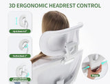 Veratric White Ergonomic Office Chair: Mesh Desk Chair Comfy with Adjustable Lumbar Support 400lbs High Back Computer Gaming Chair - Big and Tall Office Chairs with Extra Wide Seat-Adults Home Office Veratric