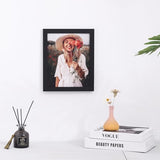 Vittanly 8x10 Picture Frames for Wall Set of 9, Display 5x7 Pictures with Mat or 8x10 without Mat, Collage Frames for Wall or Tabletop, Perfect for Home Décor and Gifts, Black Vittanly