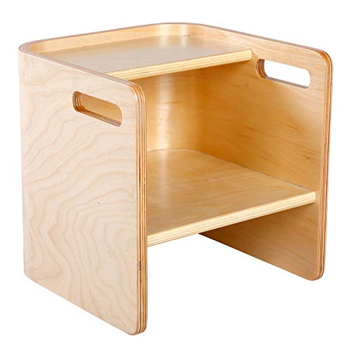 ECR4Kids Bentwood Multipurpose Cube Chair, Kids Furniture, Natural ECR4Kids