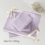 Madison Park Satin Sheets Twin Size, Luxurious Silky Bed Sheets, Elastic 14" Pocket fits up to 16" Mattress, Wrinkle-Free, Soft Satin Bed Sheet Set, Lilac 4 Piece Madison Park