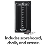 Viper League Pro Regulation Bristle Steel Tip Dartboard Starter Set with Staple-Free Bullseye, Radial Spider Wire, High-Grade Sisal with Rotating Number Ring, Chalk Cricket Scoreboard, Steel Tip Darts Viper