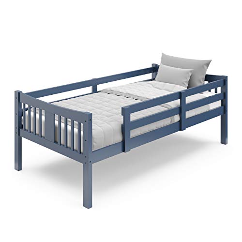 Storkcraft Caribou Twin-over-Twin Bunk Bed (Navy) – GREENGUARD Gold Certified, Converts to 2 individual twin beds Storkcraft