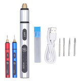 Electric Engraving Pen with 4 Bits,3 Gear 5V 10W Cordless Etching Engraving Machine, USB Rechargeable Mini Micro Professional Rotary Tool for Jewelry Wood Metal Glass Stone Grinding Carving(Red) PerGar