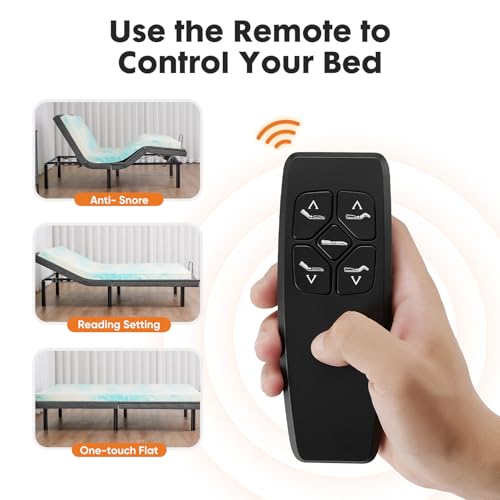Sweetcrispy Full Adjustable Bed Frame, Ergonomic Electric Bed Base with Wireless Remote and 2 USB Ports, Head and Foot Incline, Zero Gravity Bed, Anti-Snore, Easy Assembly Sweetcrispy