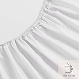 Laura Ashley - King Sheet Set, Soft & Smooth Sateen Cotton Bedding with a Lightweight Feel, 800 Thread Count, Bed Sheets with Matching Pillowcases (Solid White) Laura Ashley