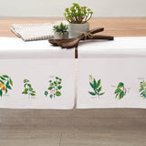 LEISURE ARTS Stamped Embroidery Tea Towels – 2 Pack Herbs Designs 17”x28” | Beginner Hand Embroidery Kit for Adults | Perle Edge Cotton Blend Towels w/DMC, Anchor & Coats Floss Guide