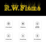 R.W.FLAME Electric Fireplace 50 inch Recessed and Wall Mounted,The Thinnest FireplaceLow Noise, Fit for 2 x 4 6 Stud, Remote Control with Timer,Touch Screen,Adjustable Flame Colors Speed R.W.FLAME