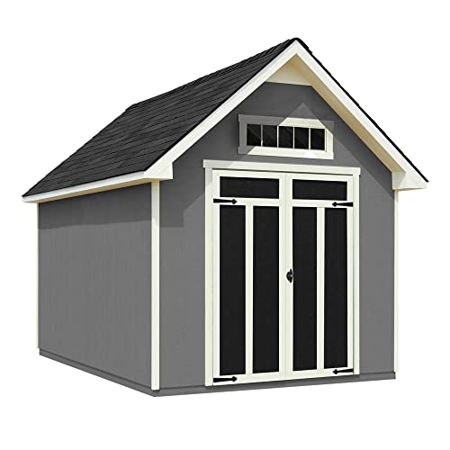 Handy Home Products Tribeca 10x12 Do-It Yourself Wooden Storage Shed with Floor - WoodArtSupply