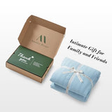 Amélie Home Waffle Cooling Comforter Queen Size, Q-Max 0.45 Reversible Lightweight Cooling Blanket for Hot Sleepers, Breathable Bedding for Night Sweats, 90"x90", Sky Blue Amélie Home