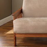 SureFit Home Décor Soft Suede Futon Slipcover, Polyester, Machine Washable, One Piece, Taupe Color SureFit