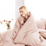 CozyLux Full Size Comforter Sets Blush Pink, 7 Pieces Bed in a Bag Full Comforter Set with Sheets, Luxury Bedding Set with Down Alternative Comforter, Fitted Sheet, Flat Sheet, Pillowcases & Shams CozyLux