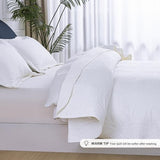 SheRest Twin Quilt Bedding Set - White Soft Breathable Bed Quilt, Modern Style Embossed Bedspreads, Lightweight Microfiber Reversible Coverlet for All Seasons - 1 Quilt, 1 Pillow Sham SheRest