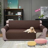 U-NICE HOME Reversible Sofa Cover Washable Couch Cover for Dogs Friendly with Elastic Straps Water Repellent Furniture Protector for 3 Cushion Couch (Sofa, Coffee/Beige) U-NICE HOME