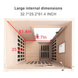 1-Person Far Infrared Sauna with Red Light Therapy – Compact Canadian Hemlock Wood Indoor Home Spa, 4 Fast Heating Panels (1000W 110V), Bluetooth, 7-Color LED & Timer – 65.4" Tall (Fits Small Spaces) DCCSONA