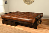Kodiak Furniture Monterey Queen-size Futon, Storage Drawers, Espresso Finish with Oregon Trail Saddle Mattress Kodiak Furniture
