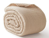 100% Cotton Blanket Large 50"x 70", 6 Layers Muslin Blankets, Cooling and Soft Throw Blanket for Bed and Couch, Breathable Quilt Bedspread, Gauze Bedding for Adults, Oatmeal, Beige Linen Kozyhvn