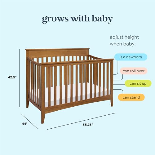 DaVinci Grove 4-in-1 Convertible Crib in Chestnut, Greenguard Gold Certified DaVinci