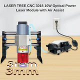 LASER TREE Laser Module, 5W(5000mW) Optical Power Output Laser Engraving Module with Air Assist, Built-in FAC, Double Ultra-Fine Compressed Spot Laser Head for 3018/3018 Pro CNC Machine Class 4, 12V LASER TREE