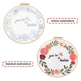 Topapfo Funny Embroidery Kit for Beginners Adults, Stamped Embroidery Pattern Cross Stitch Kits Needlepoint with Hoop Threads Needles Tools