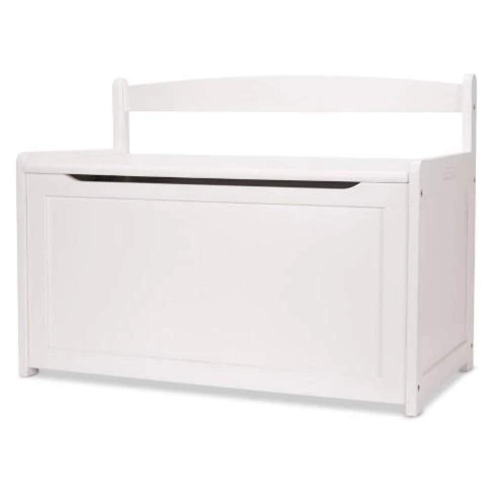 Melissa & Doug Wooden Toy Chest - White Furniture for Playroom - Kids Toy Box, Wooden Storage Organizer, Children's Furniture Melissa & Doug